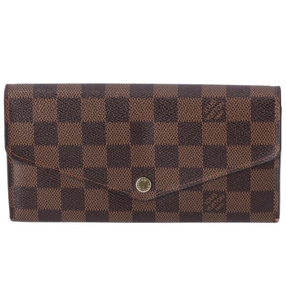 Louis Vuitton Sarah Damier Ebene Long Wallet N63209 Damier Canvas - Picture 1 of 5
